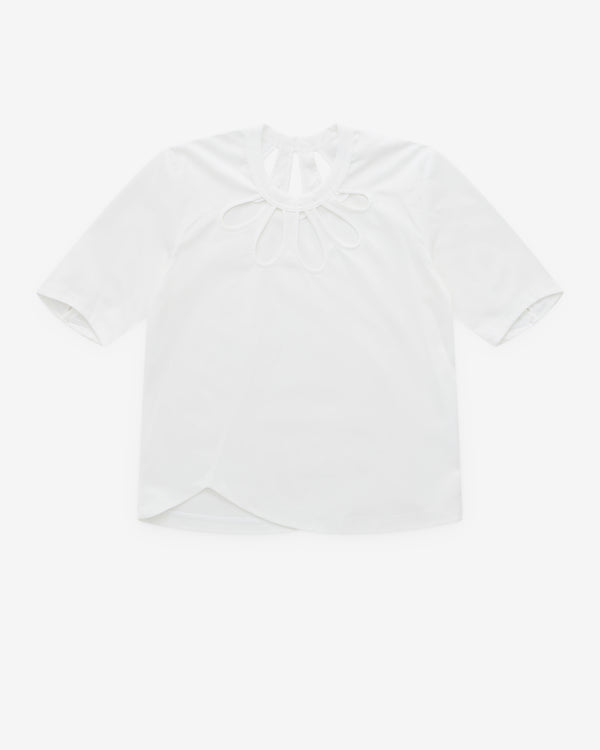 Noir Kei Ninomiya - Women's Flower Cut Out T-Shirt - (White)