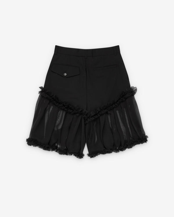 Noir Kei Ninomiya - Women's Pleated Tulle Shorts - (Black)