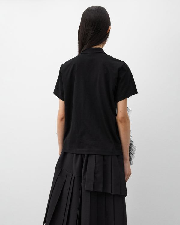 Noir Kei Ninomiya - Women's Tulle Polo Shirt - (Black)