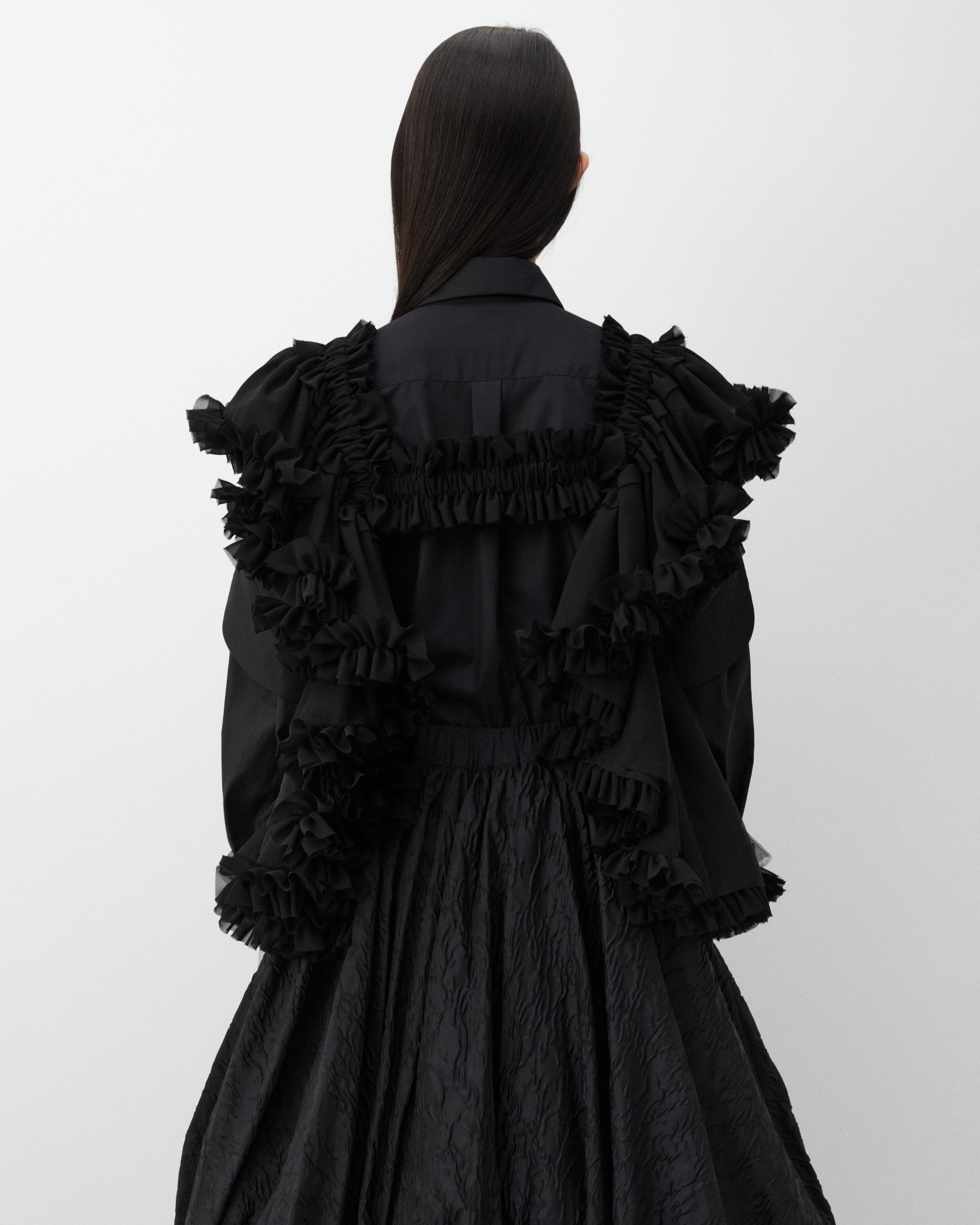 Noir Kei Ninomiya: Women's Tulle Vest (Black) | DSMNY E-SHOP