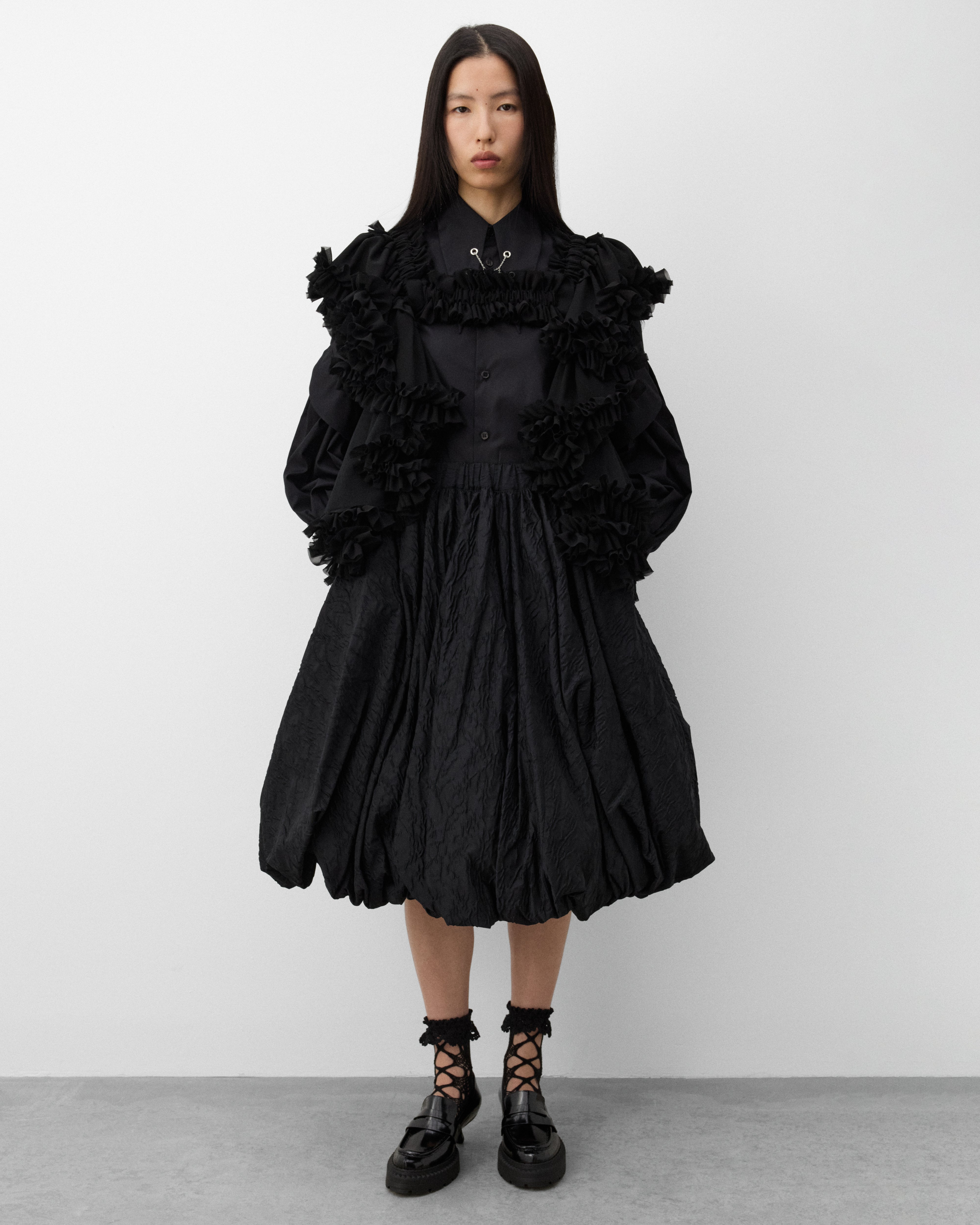 Noir Kei Ninomiya: Women's Tulle Vest (Black) | DSMNY E-SHOP