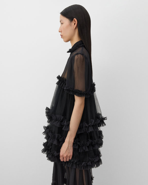 Noir Kei Ninomiya - Women's Tiered Georgette Blouse - (Black)