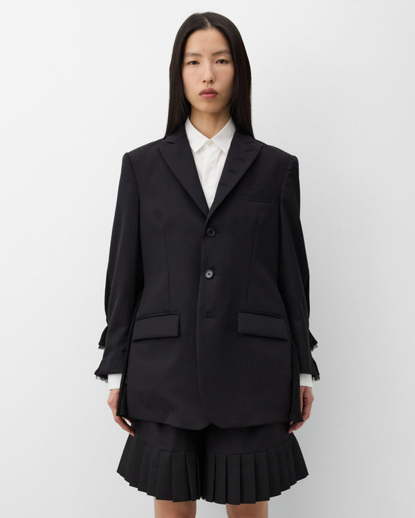 Noir Kei Ninomiya - Women's Tulle Overlay Blazer - (Black)