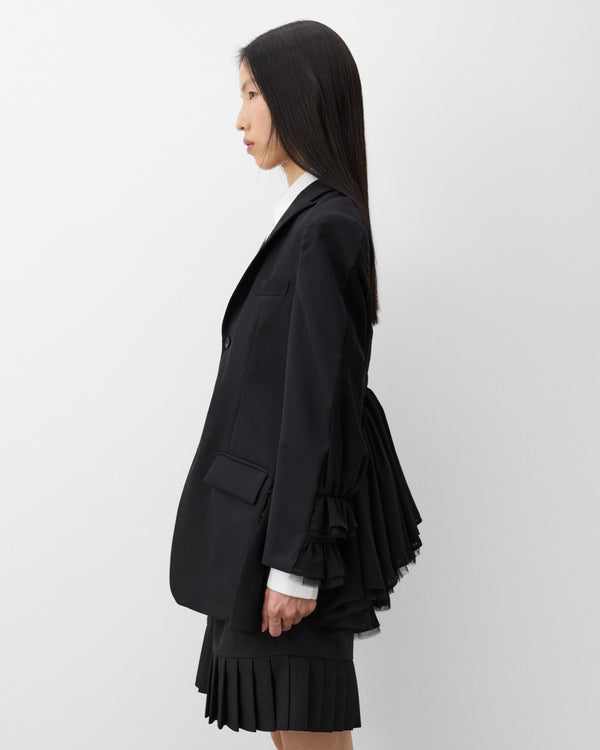 Noir Kei Ninomiya - Women's Tulle Overlay Blazer - (Black)
