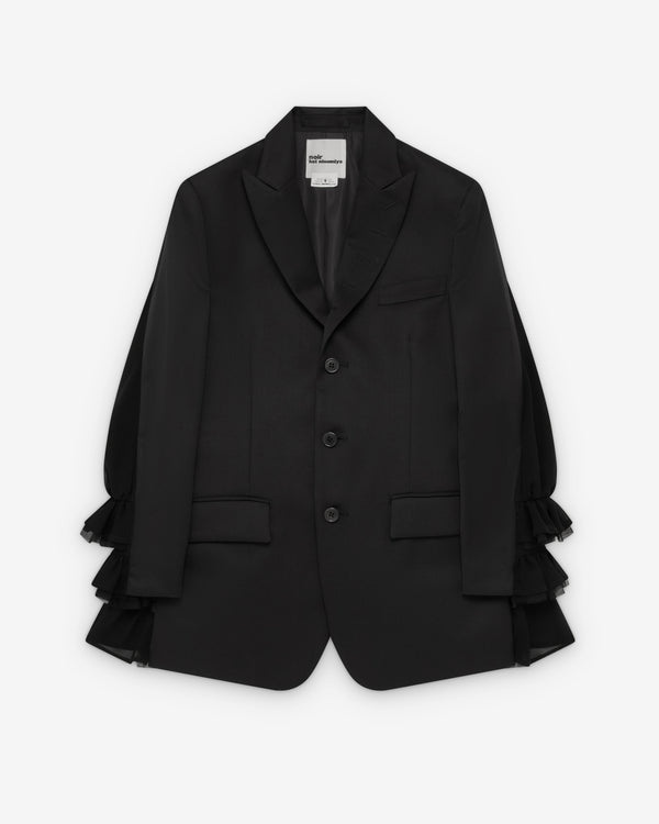 Noir Kei Ninomiya - Women's Tulle Overlay Blazer - (Black)
