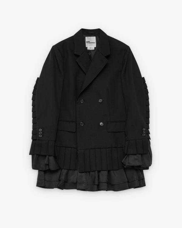 Noir Kei Ninomiya - Women's Pleated Blazer Jacket - (Black)