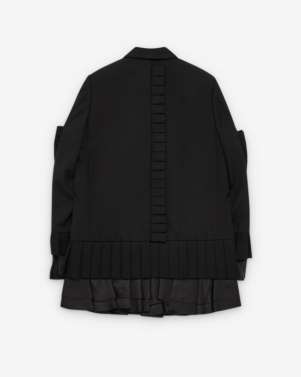Noir Kei Ninomiya - Women's Pleated Blazer Jacket - (Black)