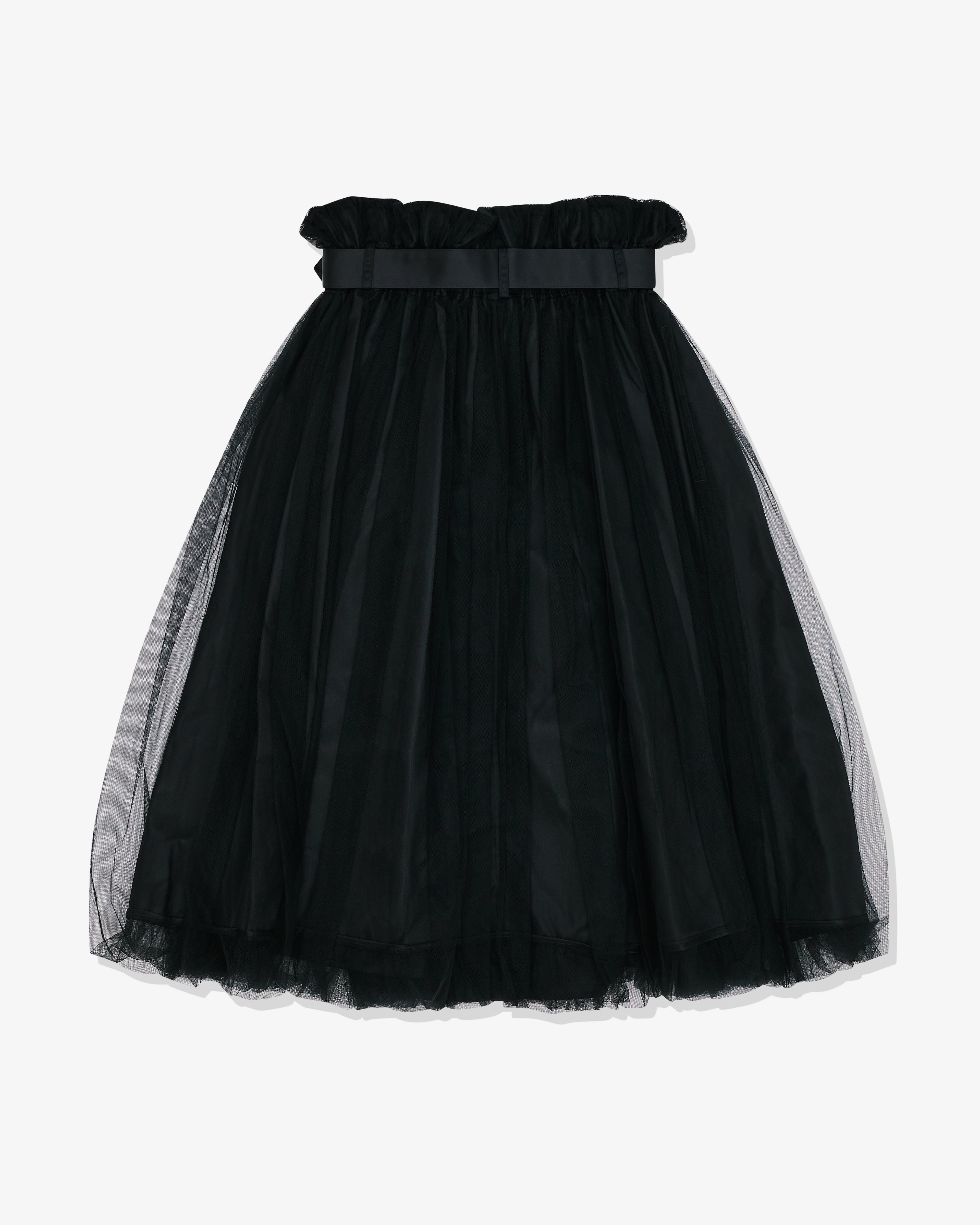 Noir Kei Ninomiya: Women's Nylon Tulle Skirt (Black) | DSMNY E-SHOP