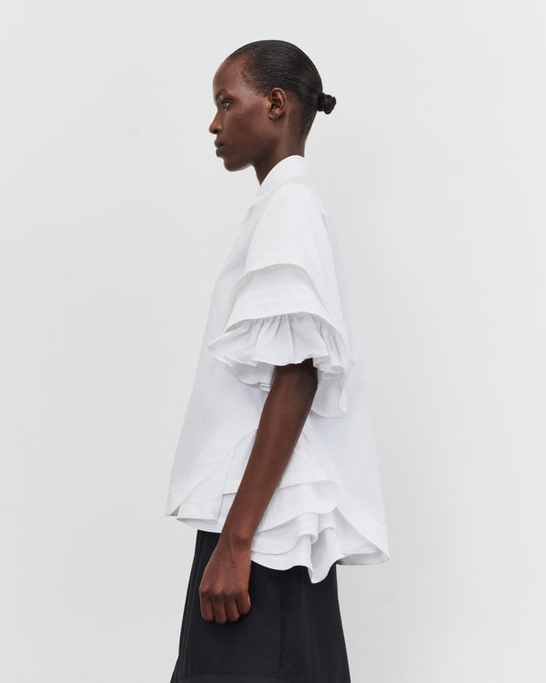 Noir Kei Ninomiya - Women's Peplum Hem Blouse - (White)