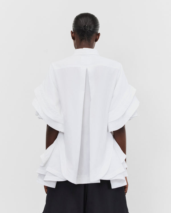 Noir Kei Ninomiya - Women's Peplum Hem Blouse - (White)