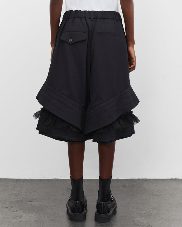 Noir Kei Ninomiya - Women's Tiered Tulle Shorts - (Black)