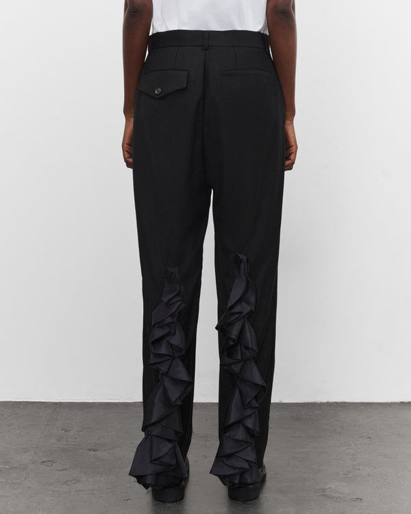 Noir Kei Ninomiya - Women's Zip Ruffle Trousers - (Black)