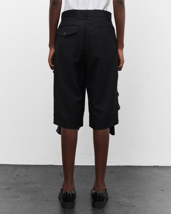 Noir Kei Ninomiya - Women's Cropped Zip Ruffle Trousers - (Black)