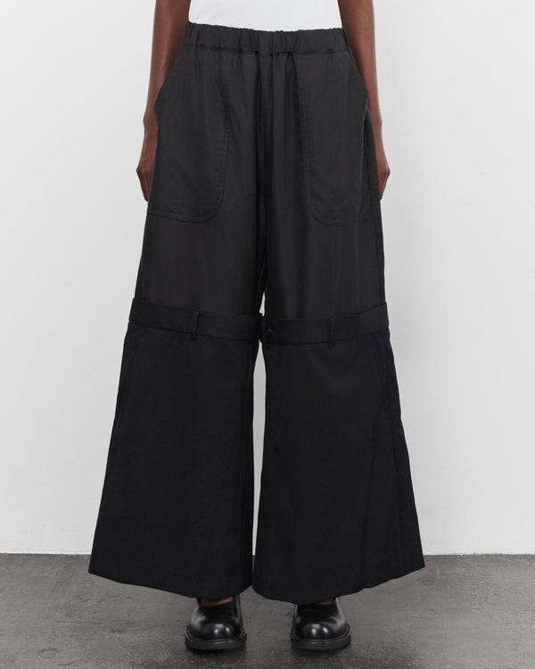 Noir Kei Ninomiya - Women's Double Layer Trousers - (Black)