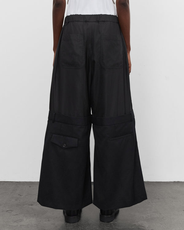 Noir Kei Ninomiya - Women's Double Layer Trousers - (Black)