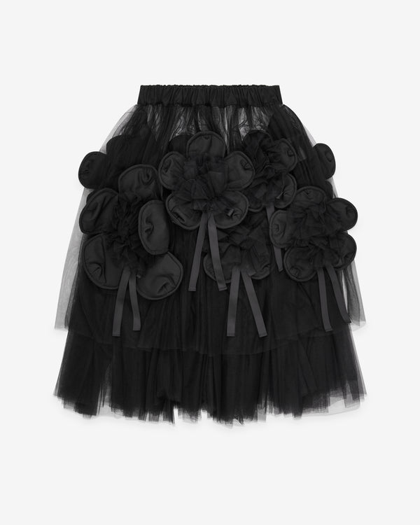 Noir Kei Ninomiya - Women's Floral Tulle Tutu Skirt - (Black)