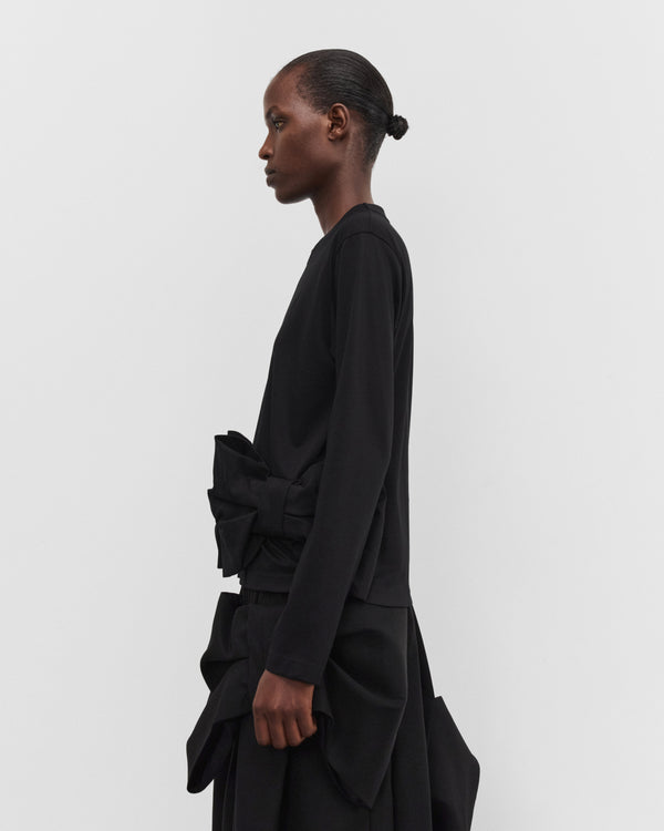Noir Kei Ninomiya - Women's Long Sleeve Bow T-Shirt - (Black)