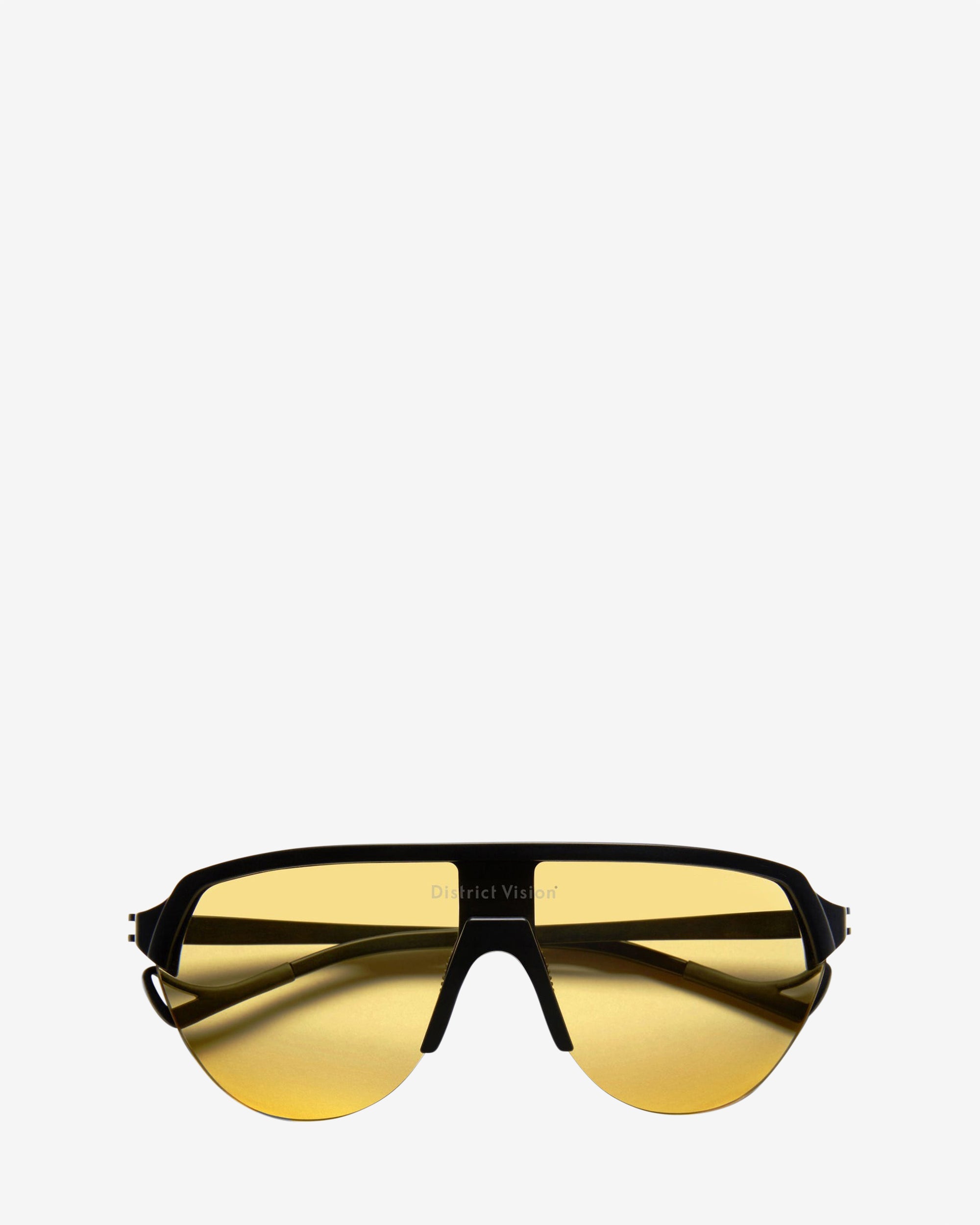 District Vision - Nagate Speed Blade Sunglasses - (Black/Yellow) view 1, Click to Zoom in