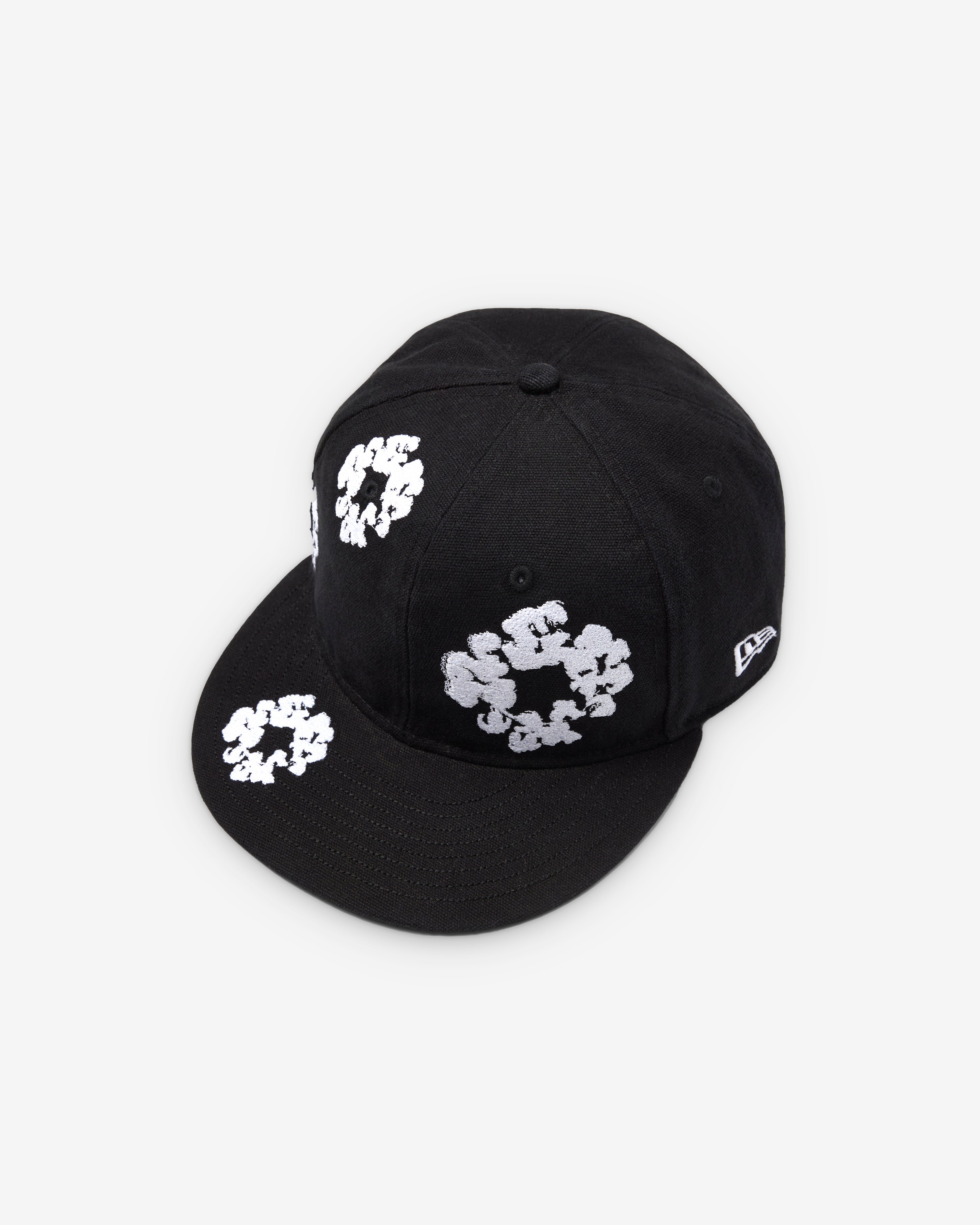 Denim Tears: Men's New Era Cotton Wreath 59/50 Fitted Cap (Black