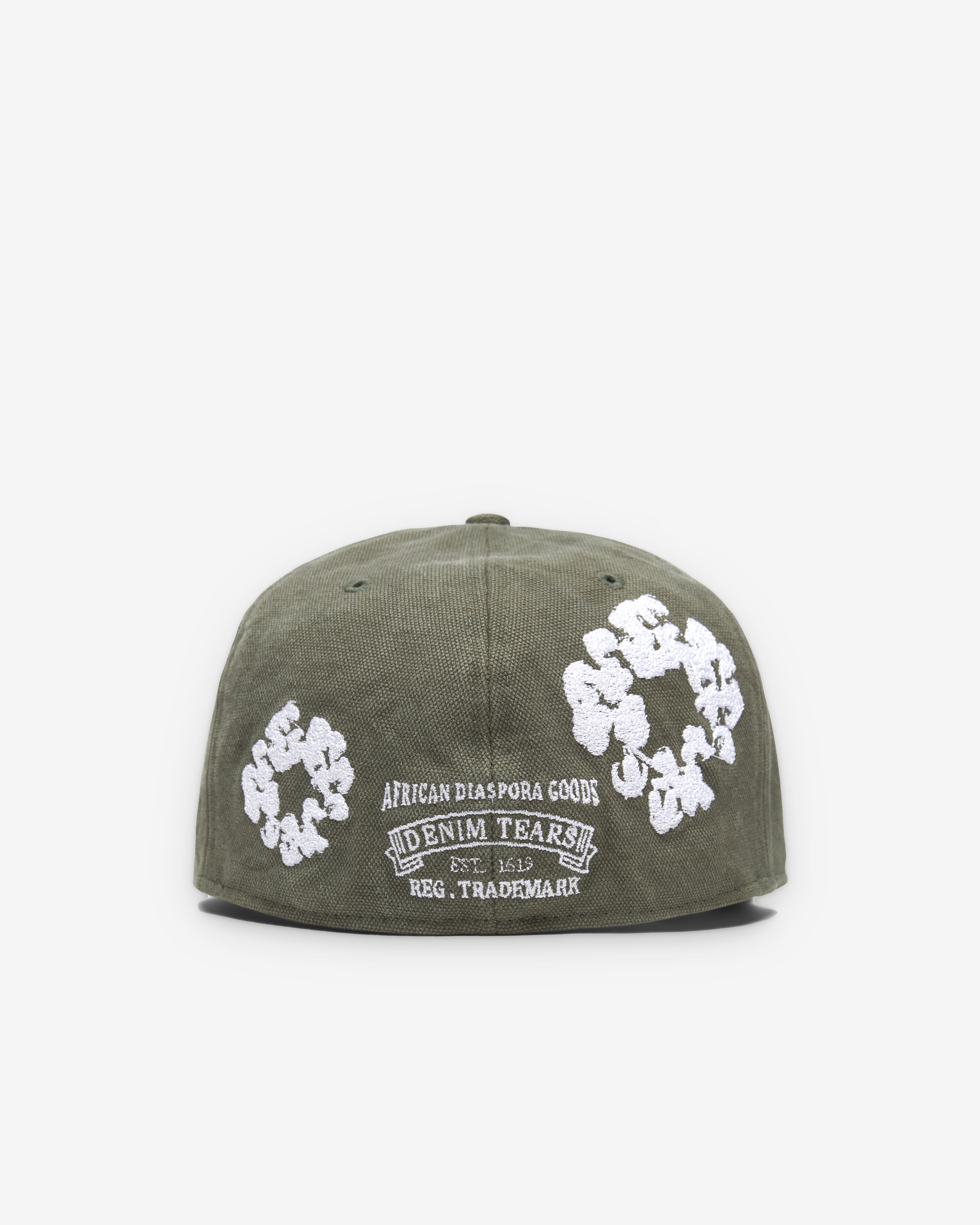 Denim Tears: Men's New Era Cotton Wreath 59/50 Fitted Cap (Green