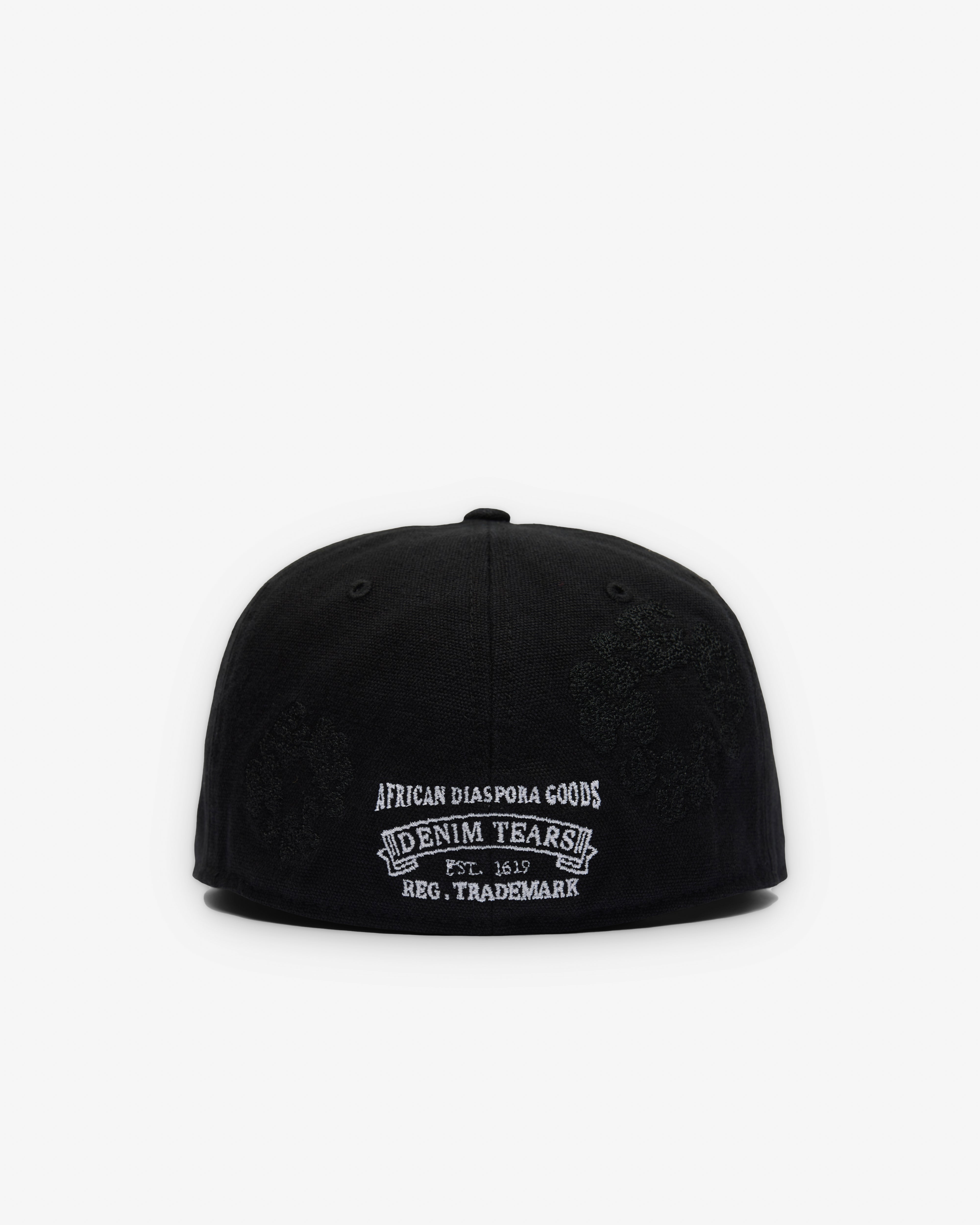 Denim Tears: Men's New Era 59/50 Mono Wreath Cap (Black) | DSMNY E