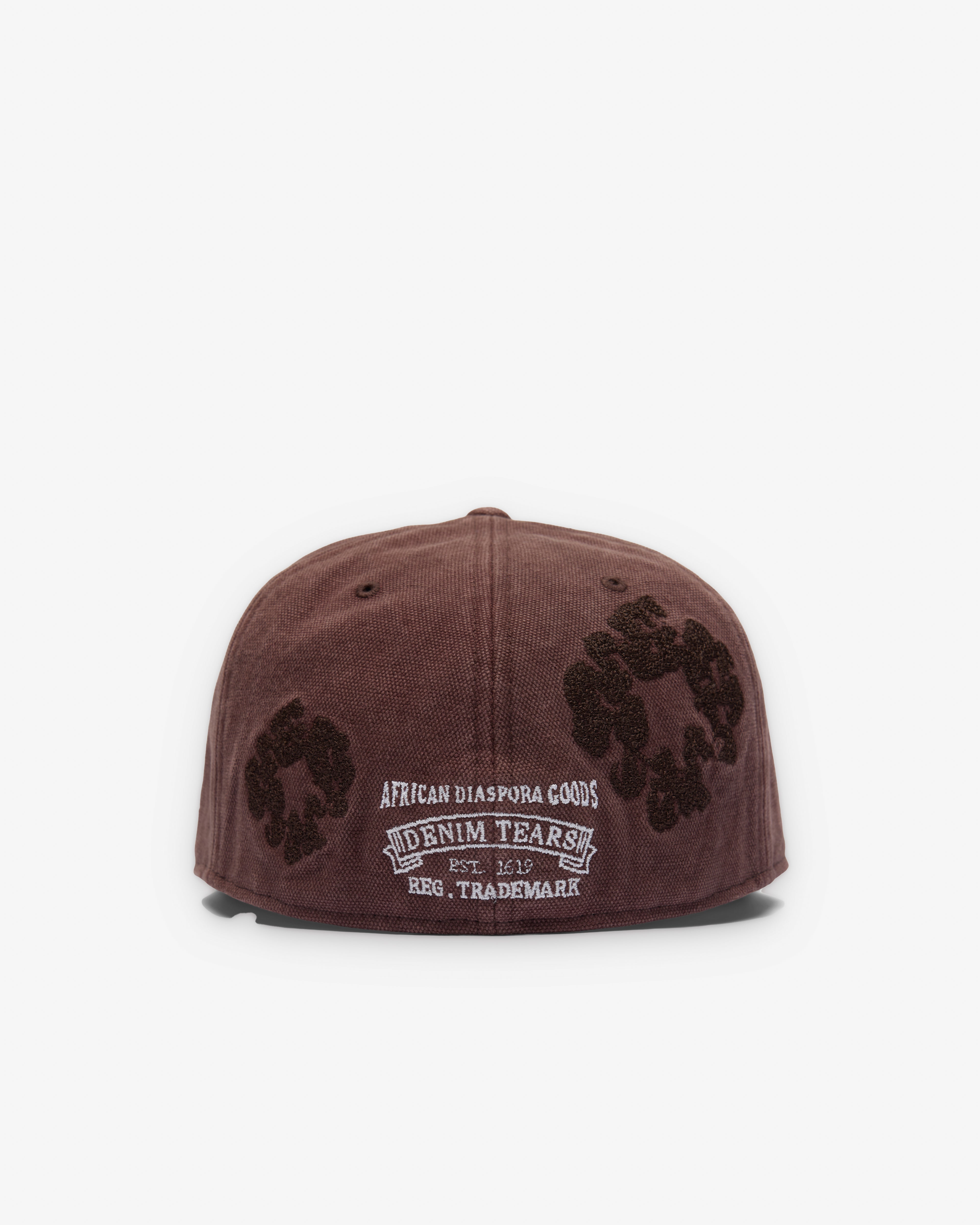 Denim Tears: Men's New Era 59/50 Mono Wreath Cap (Dark Brown