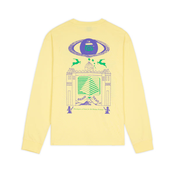Brain Dead - Men's New Dimensions Long Sleeve T-Shirt - (Cream)
