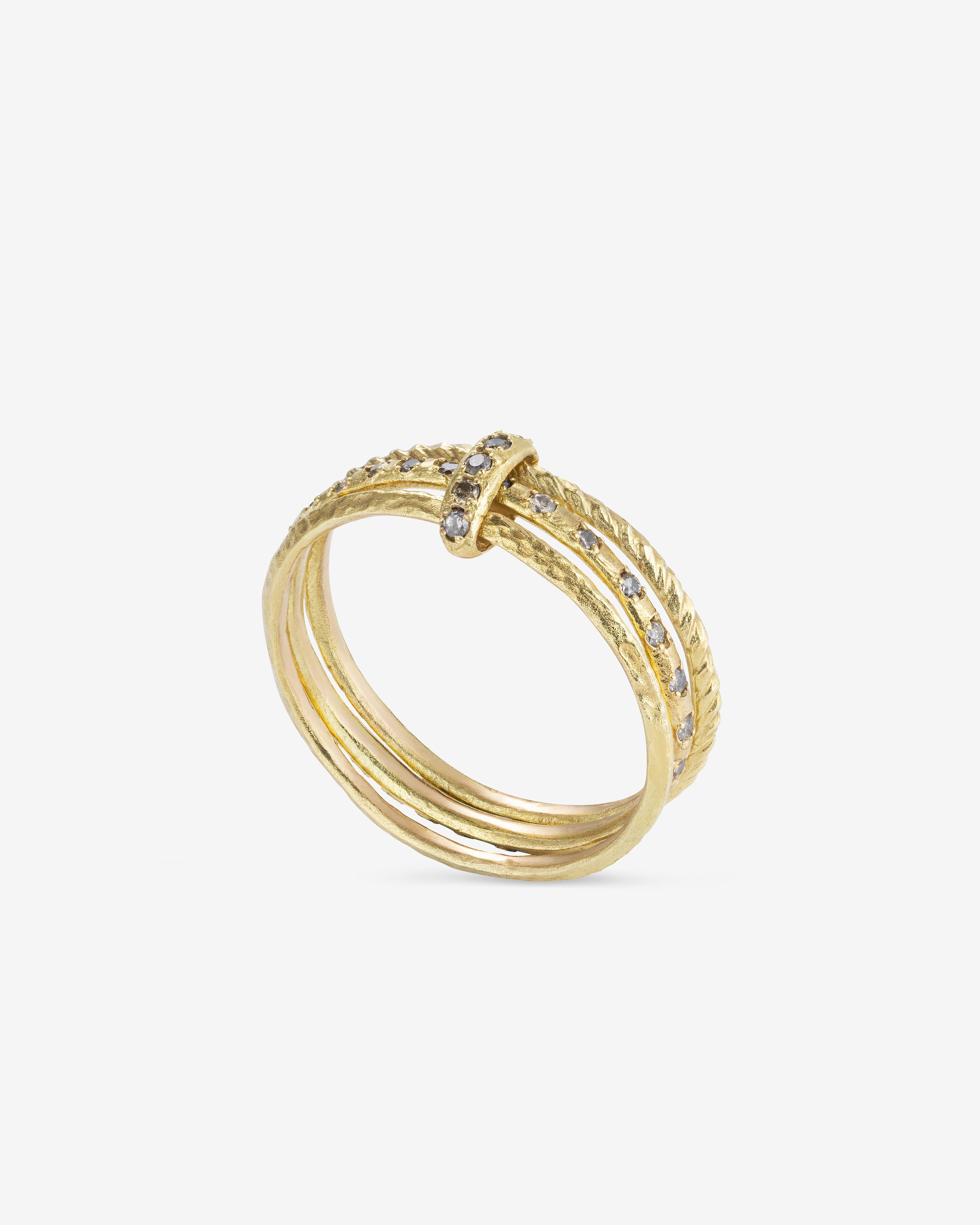 Noguchi Bijoux: Women's Rings with Brown Diamonds (Yellow Gold