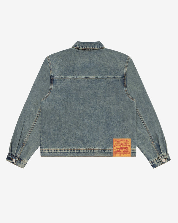 Fugazi - Men's Novelty Denim Jacket - (Mud Wash)