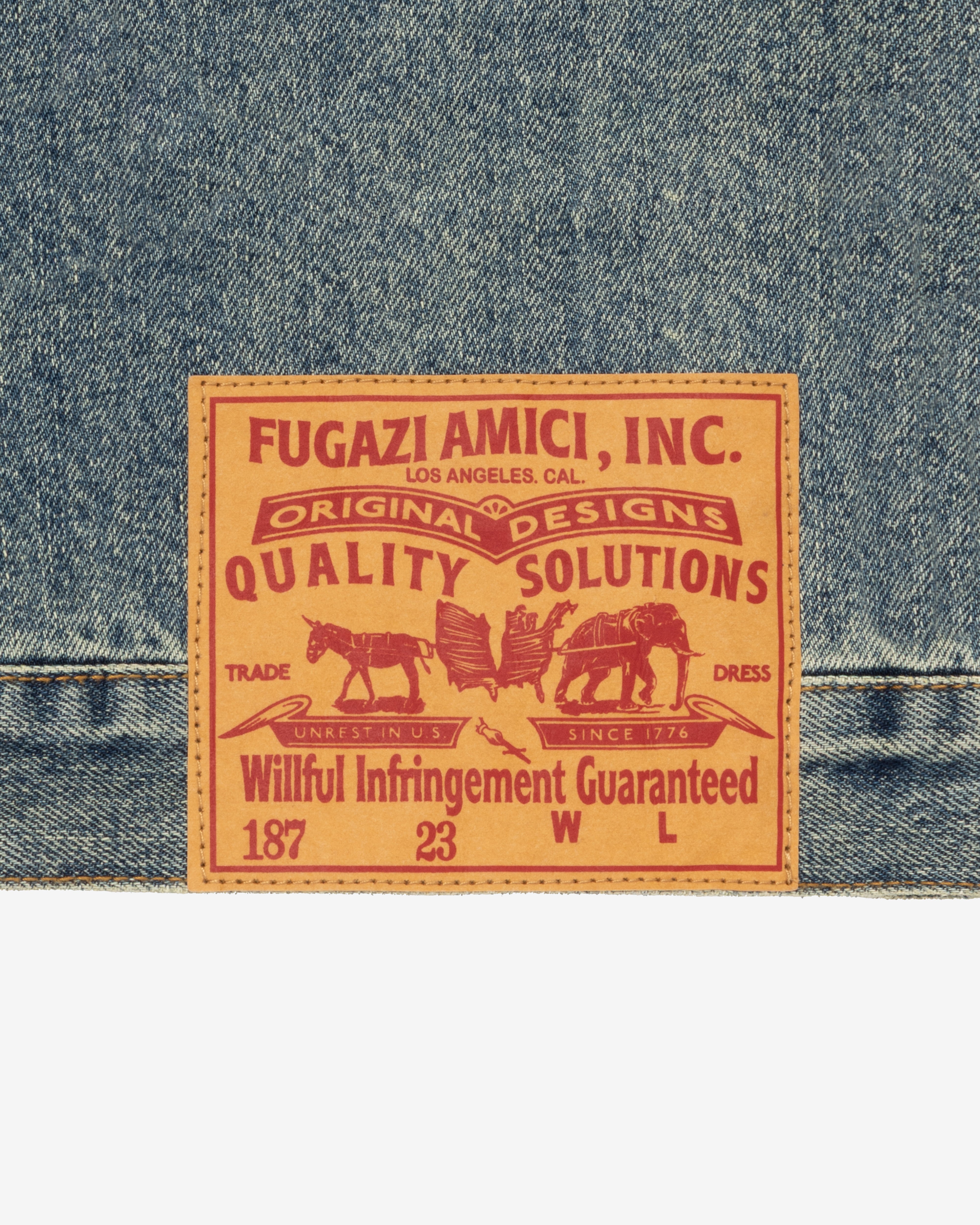 Fugazi: Men's Novelty Denim Jacket (Mud Wash) | DSMNY E-SHOP