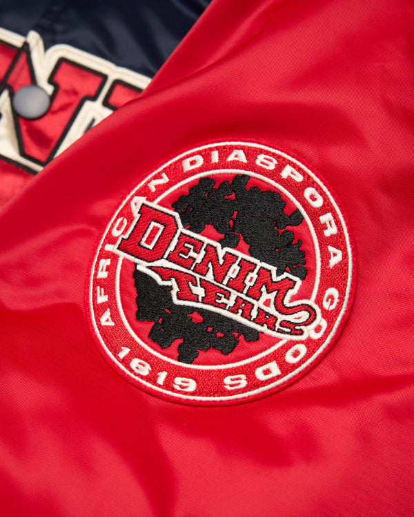 Denim Tears - Men's Nylon Varsity Jacket - (Navy)