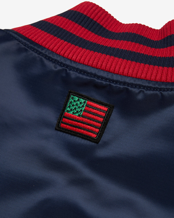 Denim Tears - Men's Nylon Varsity Jacket - (Navy)