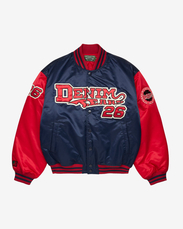 Denim Tears - Men's Nylon Varsity Jacket - (Navy)