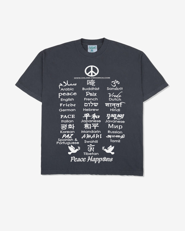 Online Ceramics - Men's Peace Happens T-Shirt - (Dark Blue)