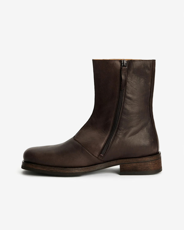 Our Legacy - Men's Camion Boot - (Matted Brown Waxed Bovine)