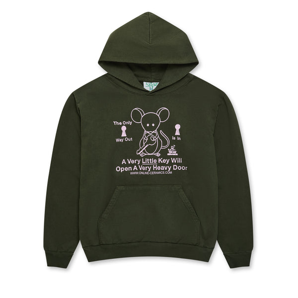 Online Ceramics - The Only Way Out Is In Hoodie - (Green)
