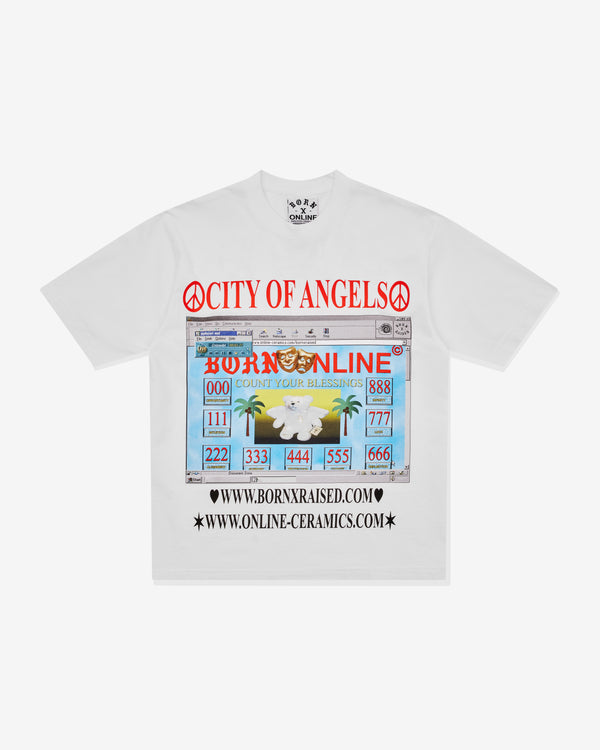 Online Ceramics - Born x Raised Count Your Blessings T-Shirt - (White)