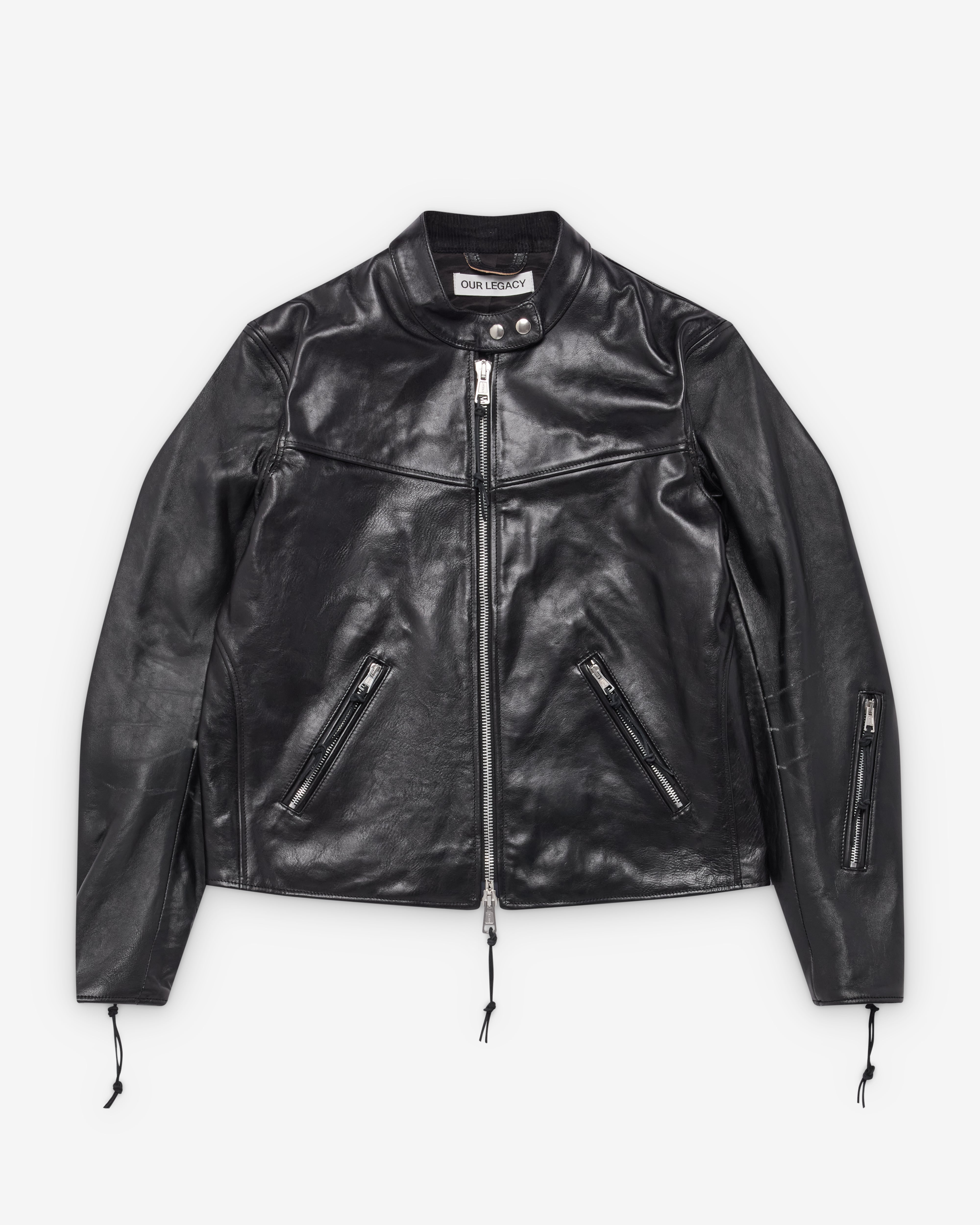 ourlegacy風 leather jacket Our Legacy: Men's Yurei Jacket (Whisker Black Buffed Lambskin