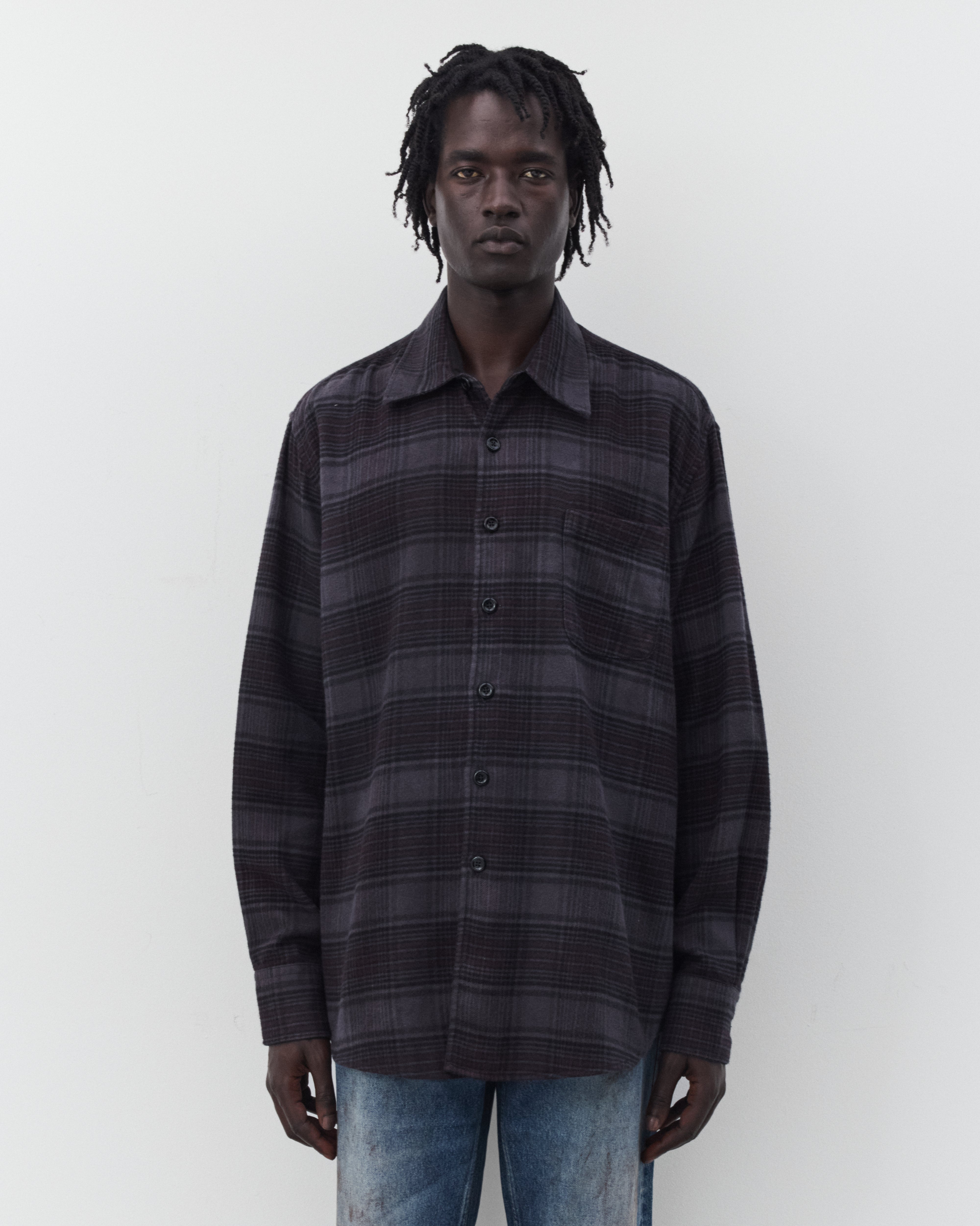 Our Legacy: Men's Above Shirt (Faded Nocturne Check Flannel