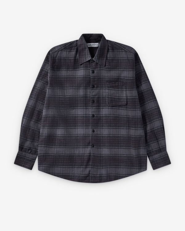 Our Legacy - Men's Above Shirt - (Faded Nocturne Check Flannel)