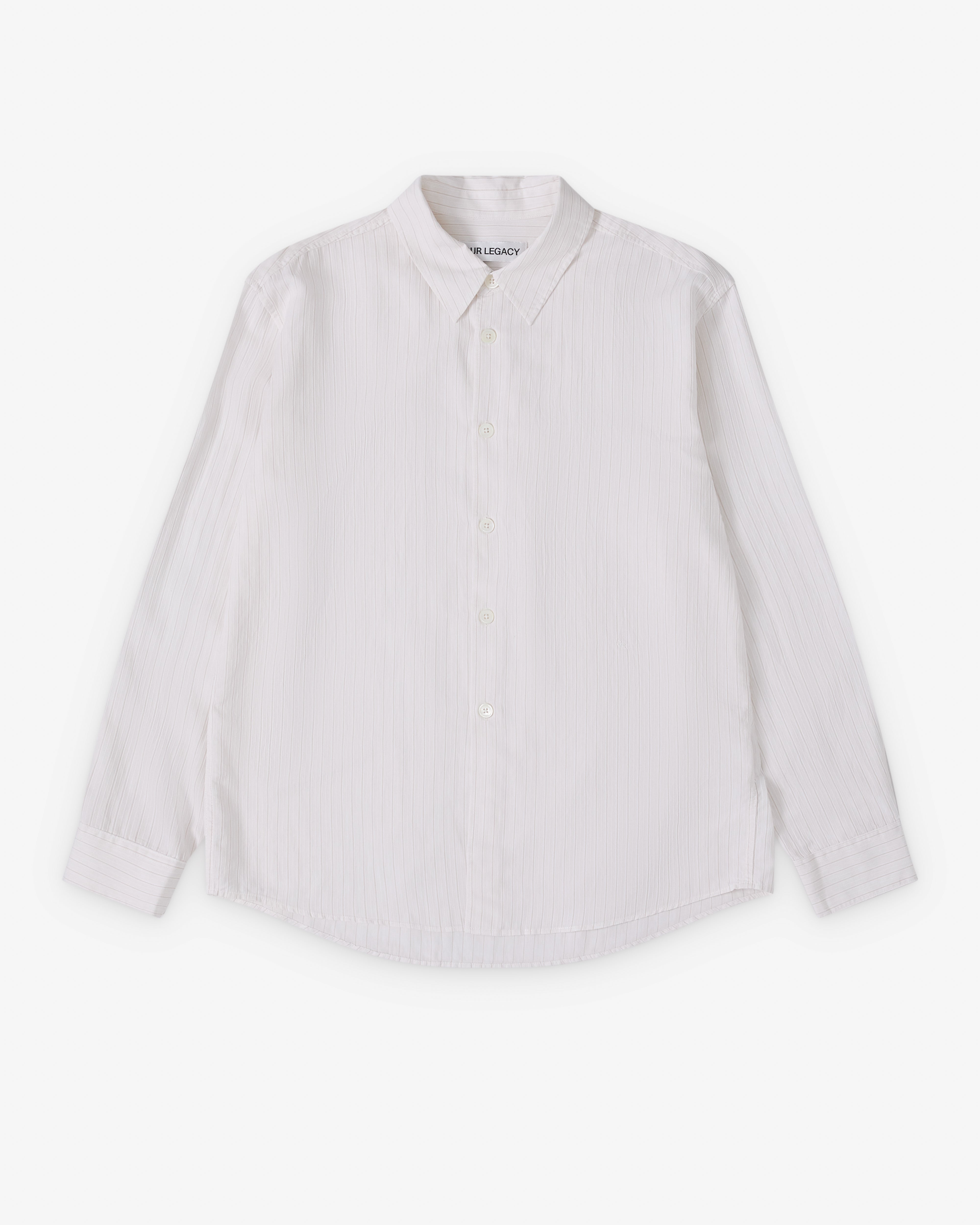 Our Legacy: Men's Beyond Shirt (Cream Stripe Ceremony Viscose