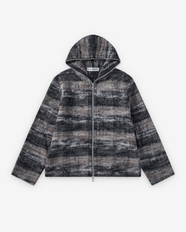 Our Legacy - Men's Full Zip Hood - (Night Woods Check Lofty Wool)