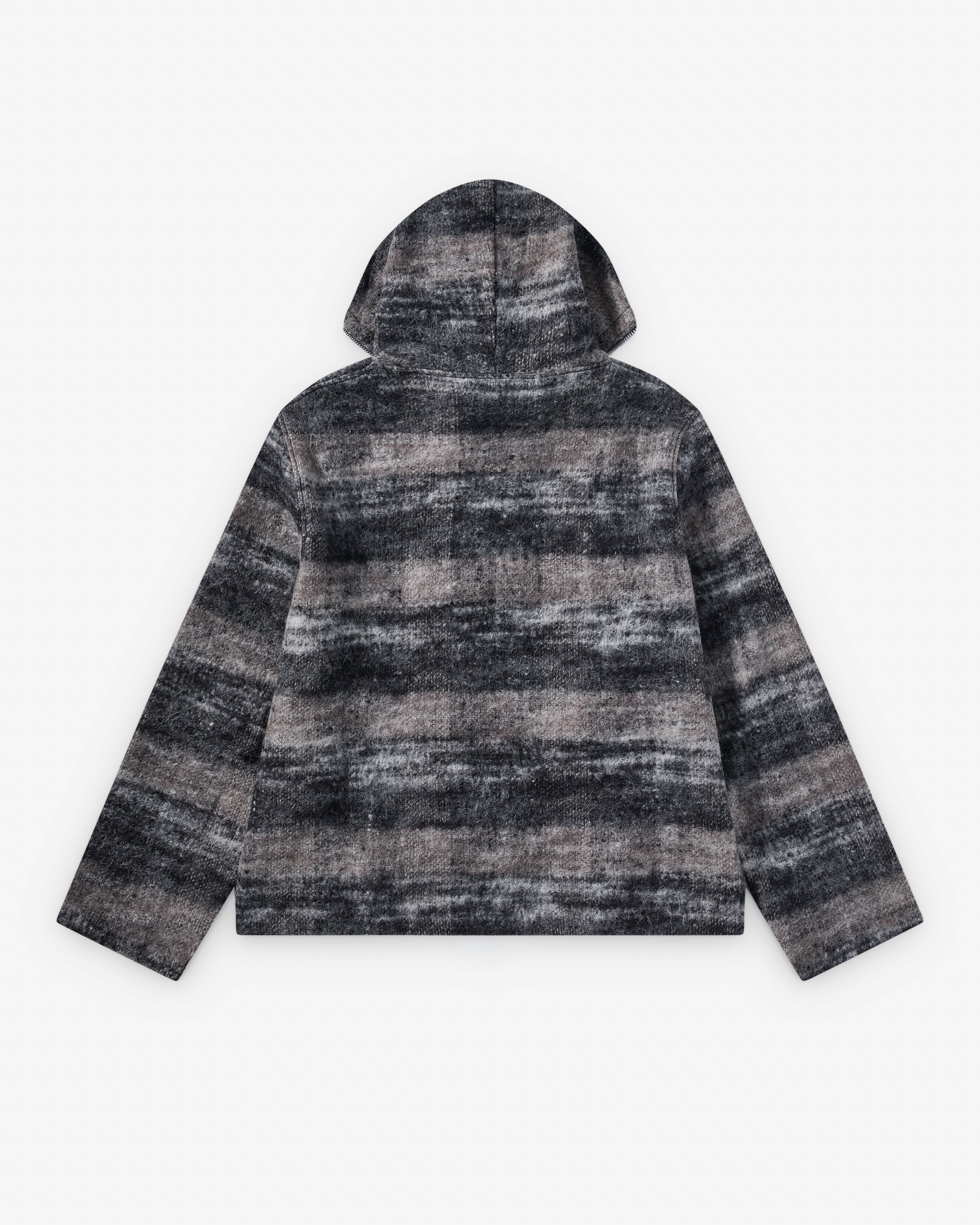 Our Legacy: Men's Full Zip Hood (Night Woods Check Lofty Wool