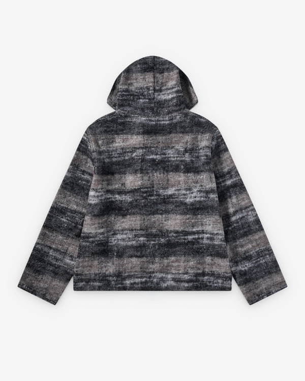 Our Legacy - Men's Full Zip Hood - (Night Woods Check Lofty Wool)