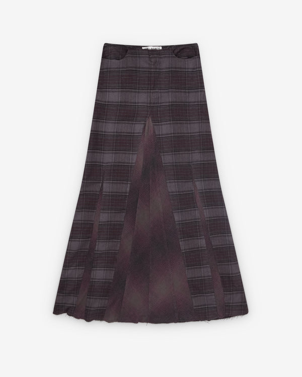 Our Legacy - Women's Rebel Skirt - (Dusty Merlot Check Flannel)