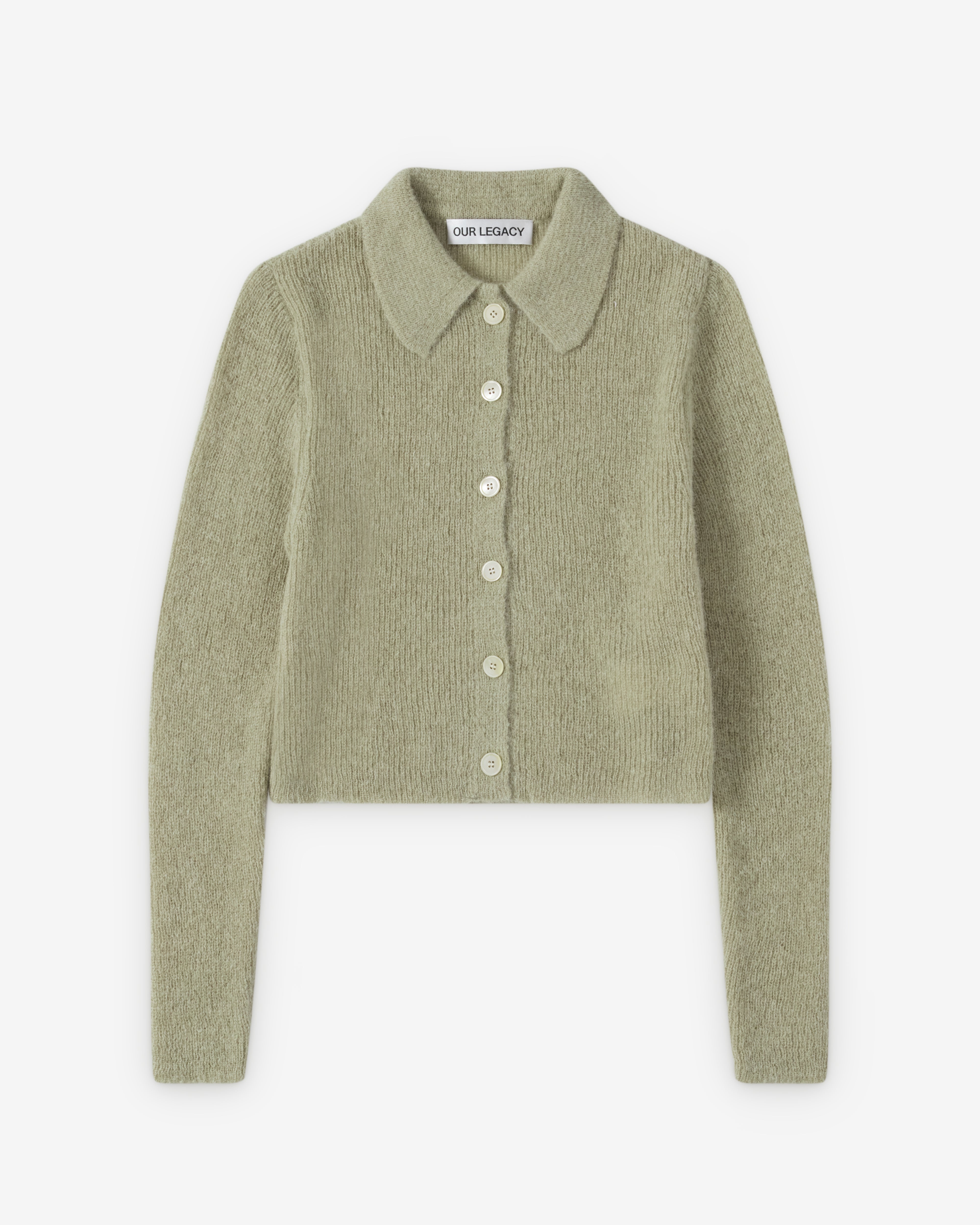 Our Legacy: Women's Mazzy Polo (Soft Sage Fuzzy Alpaca) | DSMNY E-SHOP