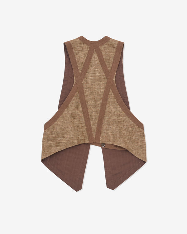 Our Legacy Work Shop - Men's Armani Barda Vest - (Fango D'Aria Linen Silk)