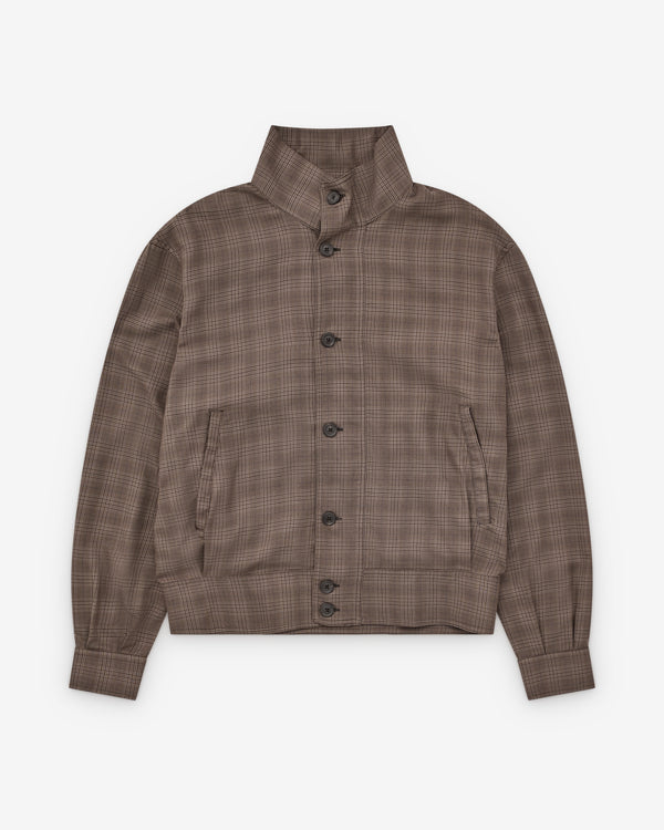 Our Legacy - Men's Mock Bomber - (Dirty Brown Glen Plaid)