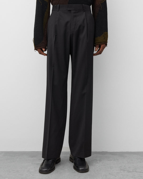 Our Legacy - Men's Slack Trouser - (Black Worsted Wool)