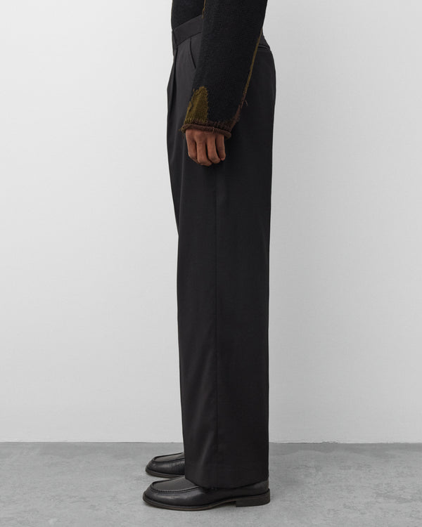 Our Legacy - Men's Slack Trouser - (Black Worsted Wool)